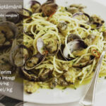 Linguine cu creveți, dovlecel și șofran